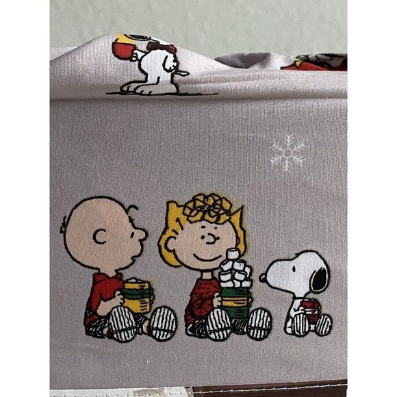 Peanuts Snoopy Woodstock QUEEN SIZE Sheet Set Sally Charlie Brown Christmas NEW - Picture 11 of 15